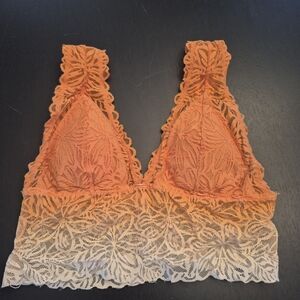 aerie Orange Ombre Lace Bralette